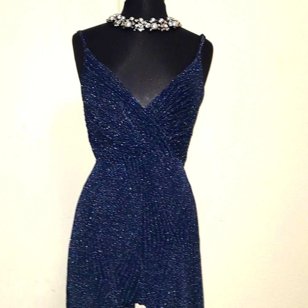 ALYA M Navy sparkle jumper